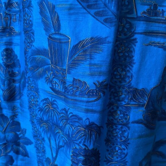 Vintage 60s/70s Hawaiian Block Print Beach Dress - Picture 5 of 10